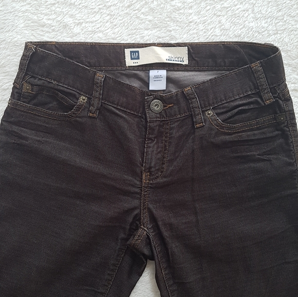 Gap brown lightweight corduroy skinny pants size 2 - Picture 2 of 9